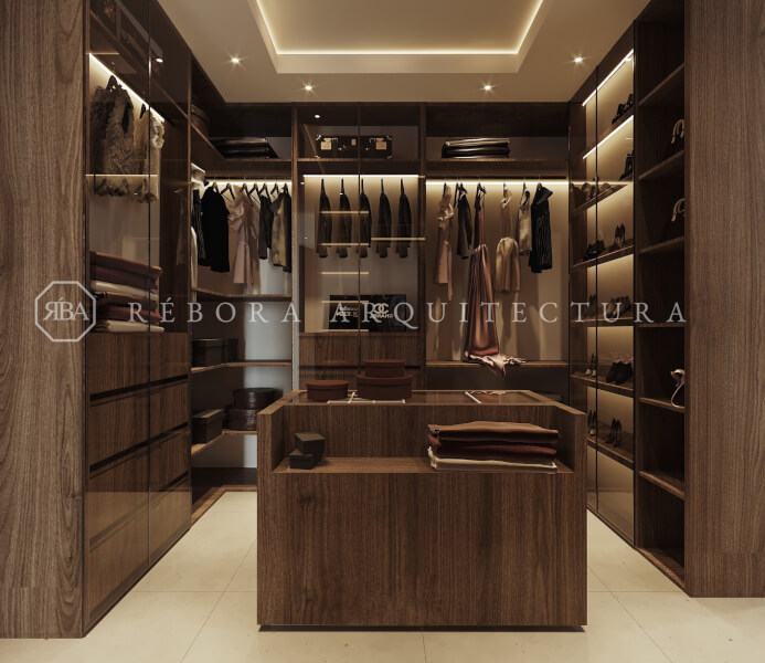 Rebora Arquitectos | Casa en venta en El Cielo Country Club Precioso vestidor boutique de lujo.