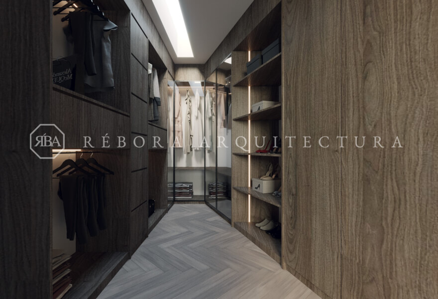 Rebora Arquitectos | Casa en venta en Las Cañadas. Precioso vestidor boutique de lujo.