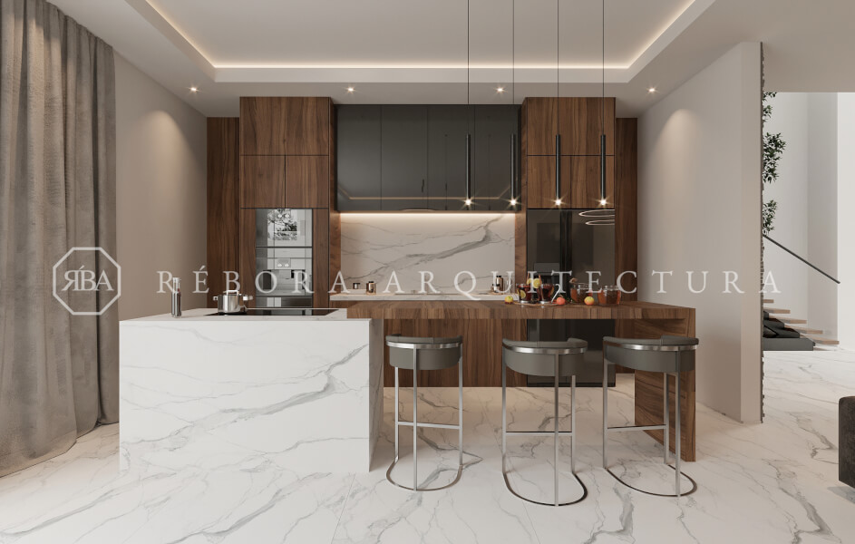 Rebora Arquitectos | Casa en venta en Campo Nogal . Hermosa cocina de ultra lujo.