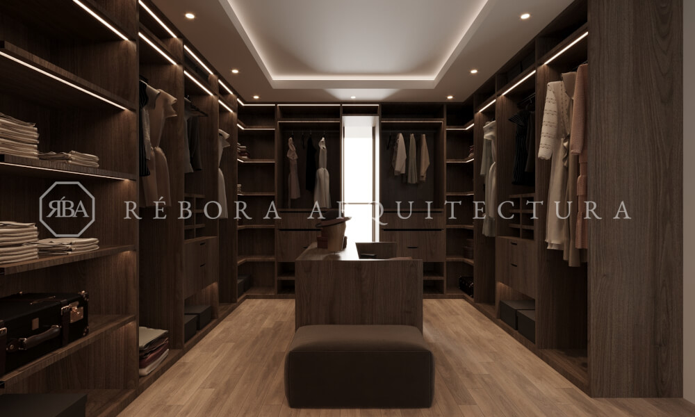 Rebora Arquitectos | Casa en venta en Puerta del Roble Precioso vestidor boutique de lujo.