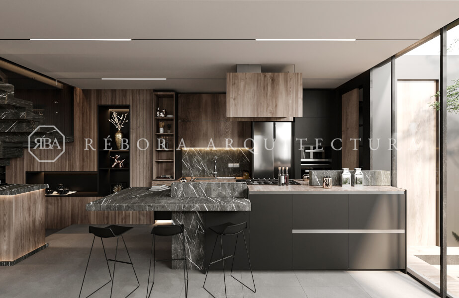 Rebora Arquitectos | Casa en venta en Puerta del Roble Hermosa cocina de ultra lujo.
